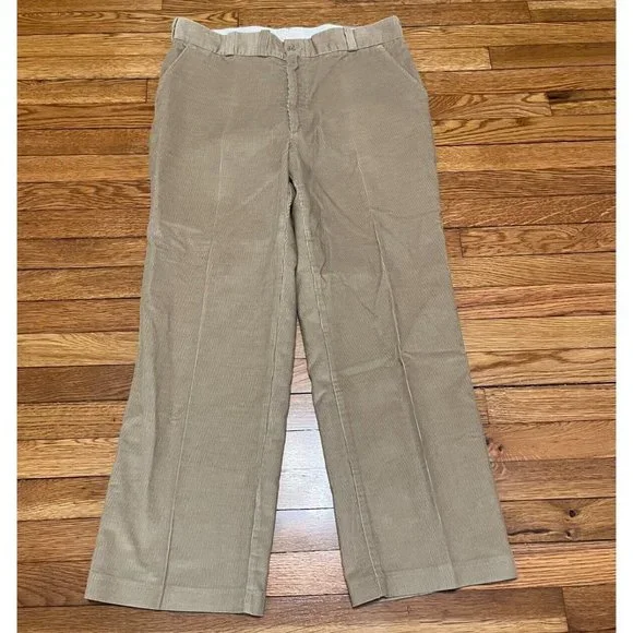 Sears Pants Vtg 7s Sears Mens Perma Prest Full Fit Beige Khaki